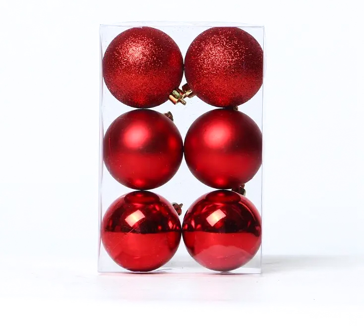 Набір ялинкових іграшок пластикових, 6 шт. арт. AG3628; ANGEL GIFTS