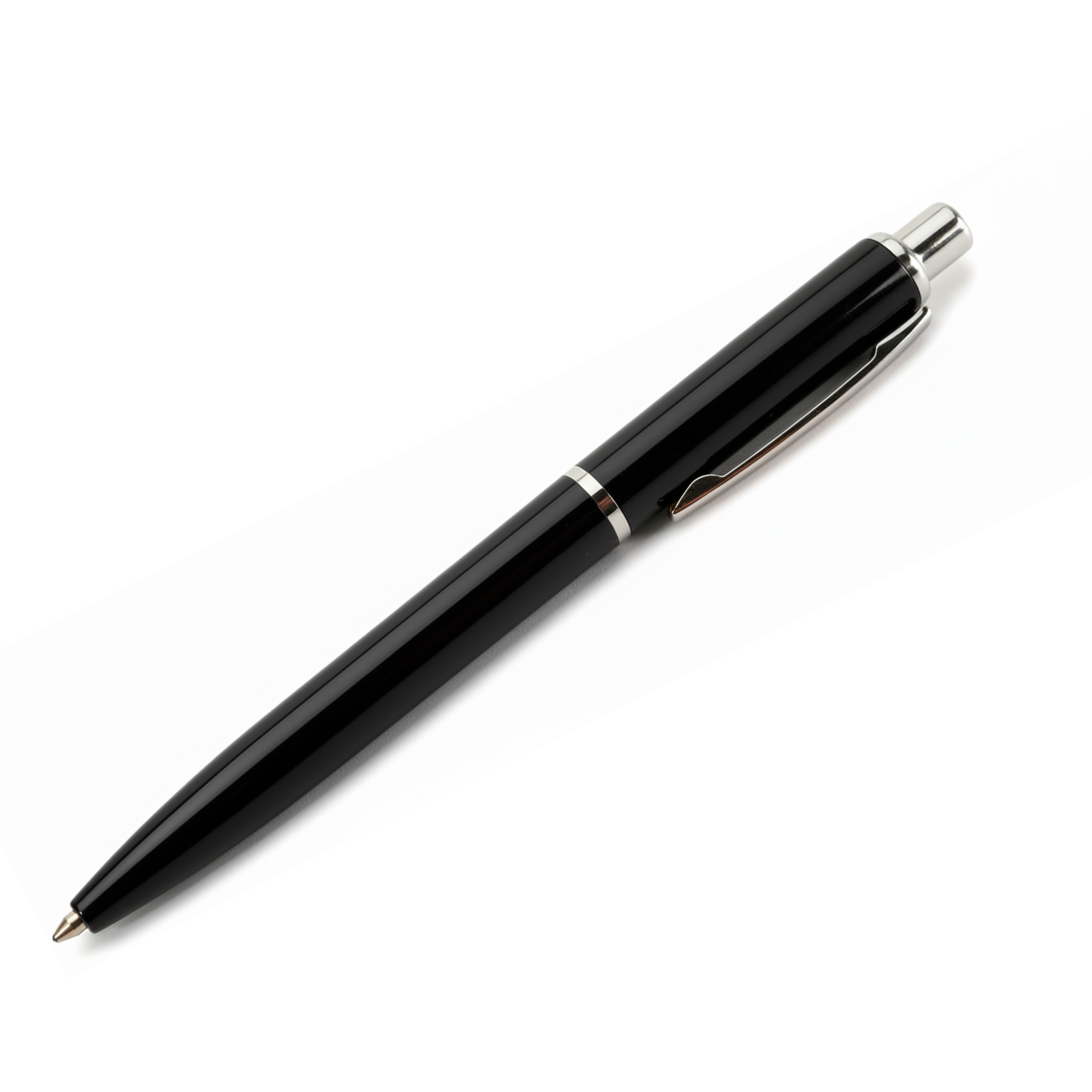 Ручка кулькова автом.; 0.7 мм. метал. кліп; стрижень синій 107мм; корп. чорний; арт. KL6123; KLERK